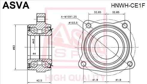 ASVA HNWH-CE1F - Wheel Hub car-mod.net