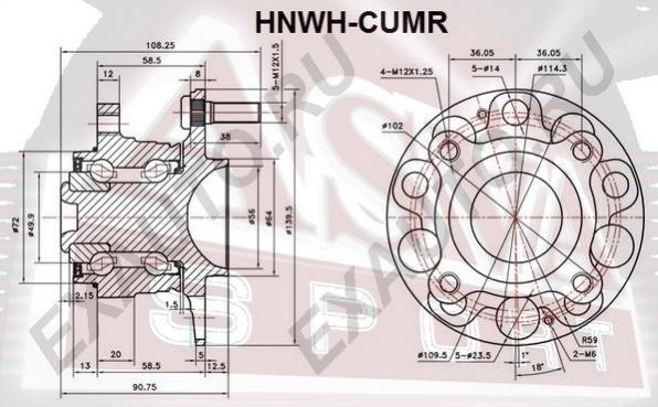 ASVA HNWH-CUMR - Wheel Hub car-mod.net