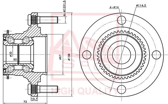 ASVA MTWH-CSA43R - Wheel Hub car-mod.net