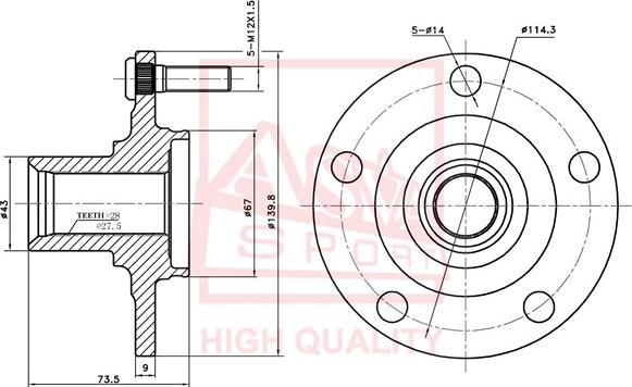 ASVA MTWH-CYF - Wheel Hub car-mod.net