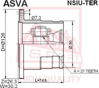 ASVA NSIU-TER - CV Joint Kit, drive shaft car-mod.net
