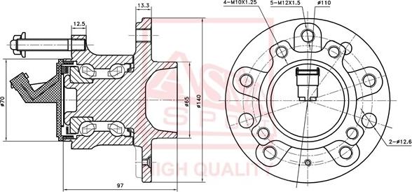 ASVA OPWH-VCR - Wheel Hub car-mod.net