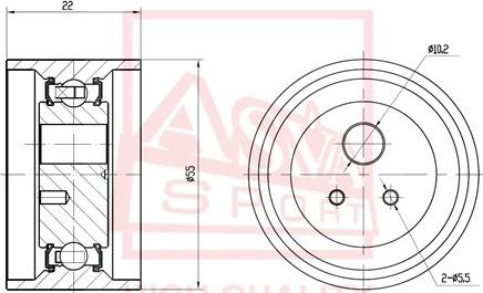 ASVA RNBP-004 - Tensioner Pulley, v-belt car-mod.net