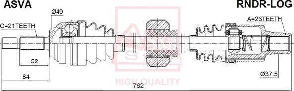 ASVA RNDR-LOG - Drive Shaft car-mod.net