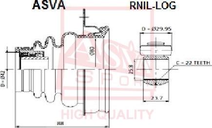 ASVA RNIL-LOG - CV Joint Kit, drive shaft car-mod.net