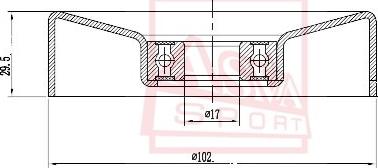 ASVA TYBP-030 - Tensioner Pulley, v-belt car-mod.net