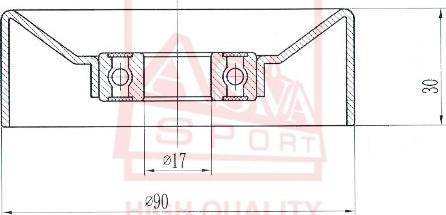 ASVA TYBP-031 - Tensioner Pulley, v-belt car-mod.net