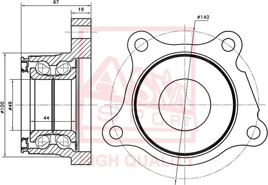 ASVA TYWH-LC200RR - Wheel Hub car-mod.net