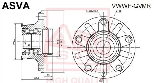 ASVA VWWH-GVMR - Wheel Hub car-mod.net