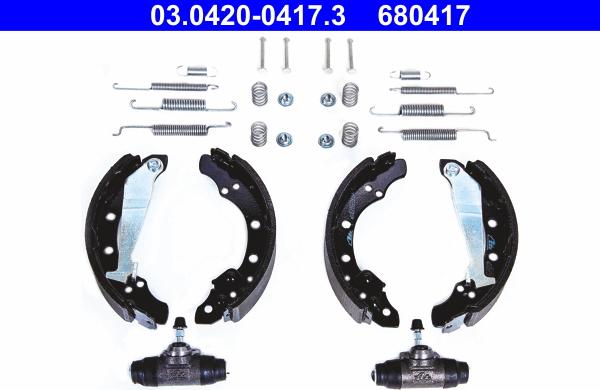 ATE 03.0420-0417.3 - Drum Brake Shoe Set car-mod.net
