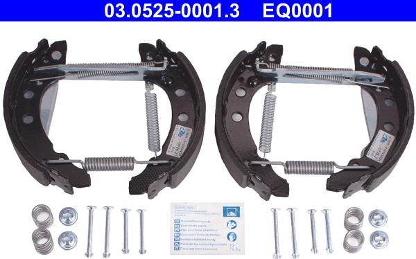 ATE 03.0525-0001.3 - Drum Brake Shoe Set car-mod.net