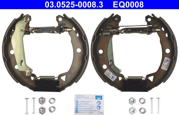 ATE 03.0525-0008.3 - Drum Brake Shoe Set car-mod.net