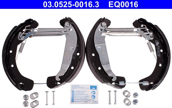 ATE 03.0525-0016.3 - Drum Brake Shoe Set car-mod.net