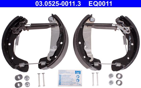 ATE 03.0525-0011.3 - Drum Brake Shoe Set car-mod.net