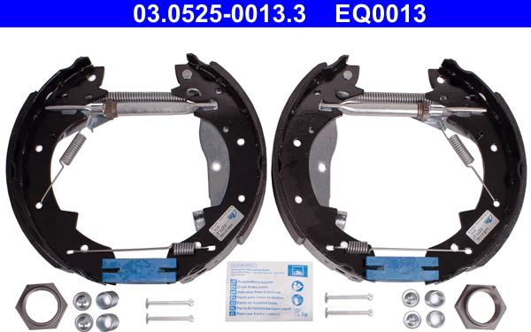 ATE 03.0525-0013.3 - Drum Brake Shoe Set car-mod.net