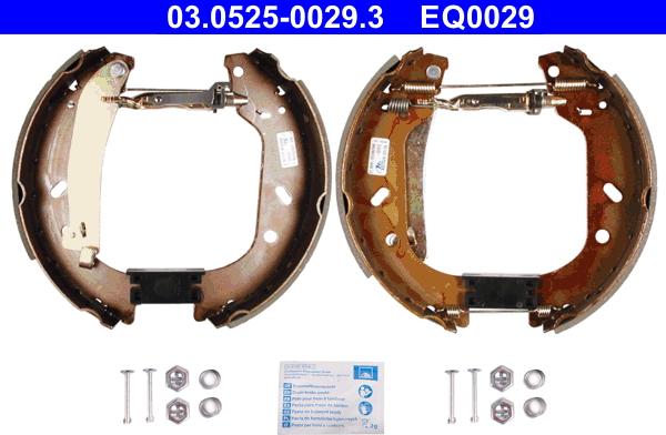 ATE 03.0525-0029.3 - Drum Brake Shoe Set car-mod.net