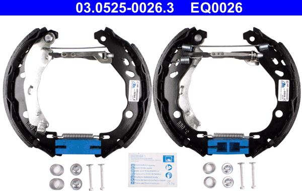 ATE 03.0525-0026.3 - Drum Brake Shoe Set car-mod.net