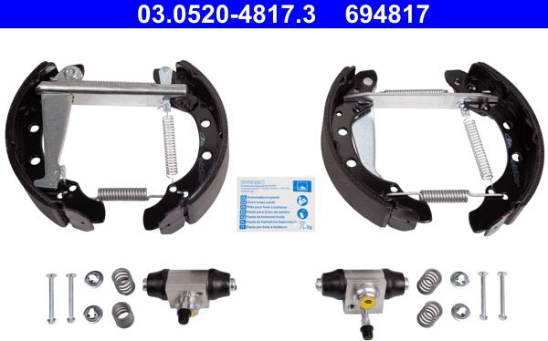 ATE 03.0520-4817.3 - Drum Brake Shoe Set car-mod.net
