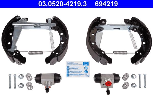 ATE 03.0520-4219.3 - Drum Brake Shoe Set car-mod.net