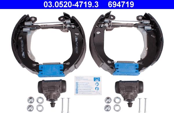 ATE 03.0520-4719.3 - Drum Brake Shoe Set car-mod.net
