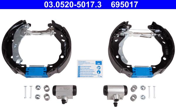 ATE 03.0520-5017.3 - Drum Brake Shoe Set car-mod.net