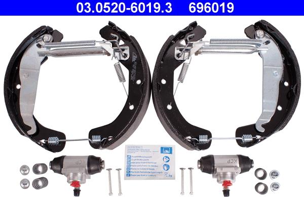 ATE 03.0520-6019.3 - Drum Brake Shoe Set car-mod.net