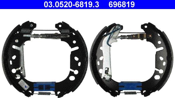 ATE 03.0520-6819.3 - Drum Brake Shoe Set car-mod.net