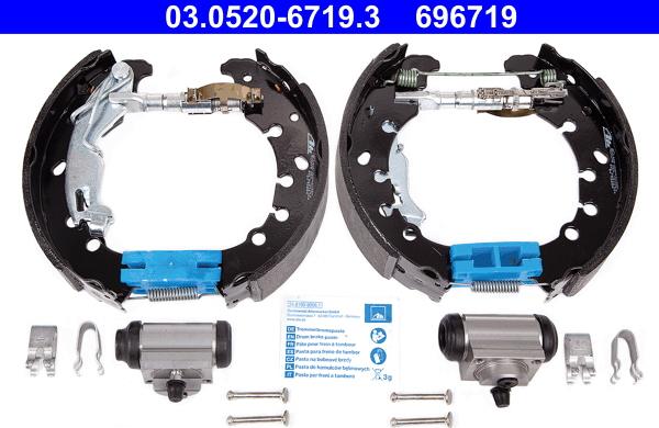 ATE 03.0520-6719.3 - Drum Brake Shoe Set car-mod.net