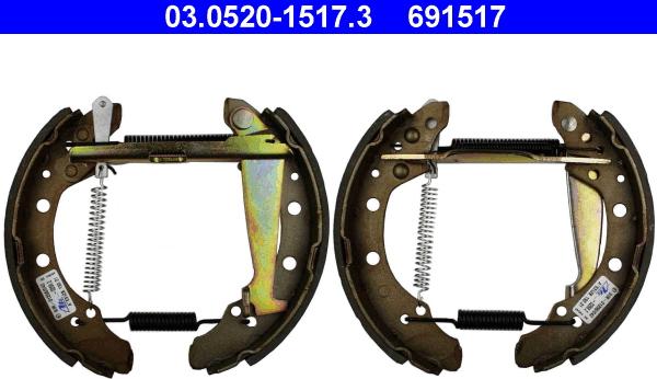 ATE 03.0520-1517.3 - Drum Brake Shoe Set car-mod.net