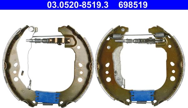 ATE 03.0520-8519.3 - Drum Brake Shoe Set car-mod.net