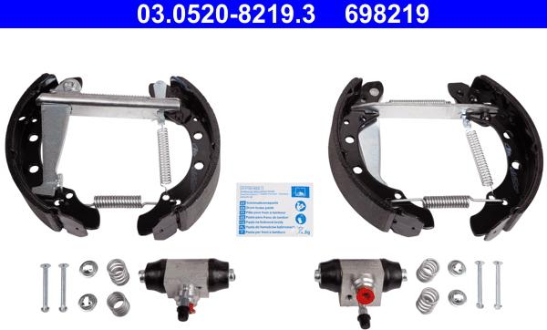 ATE 03.0520-8219.3 - Drum Brake Shoe Set car-mod.net