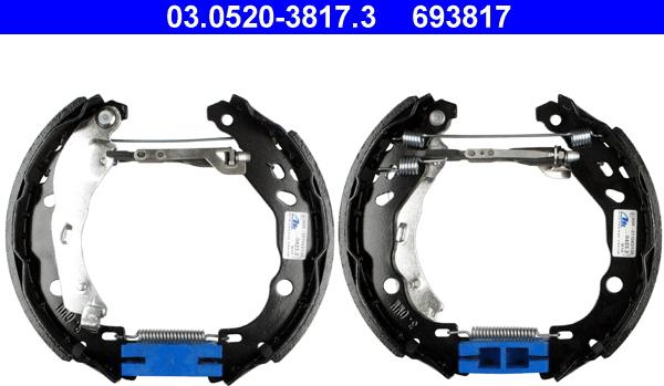 ATE 03.0520-3817.3 - Drum Brake Shoe Set car-mod.net