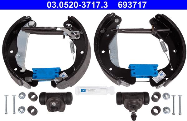 ATE 03.0520-3717.3 - Drum Brake Shoe Set car-mod.net