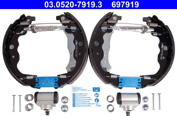 ATE 03.0520-7919.3 - Drum Brake Shoe Set car-mod.net