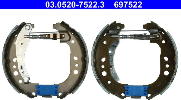 ATE 03.0520-7522.3 - Drum Brake Shoe Set car-mod.net