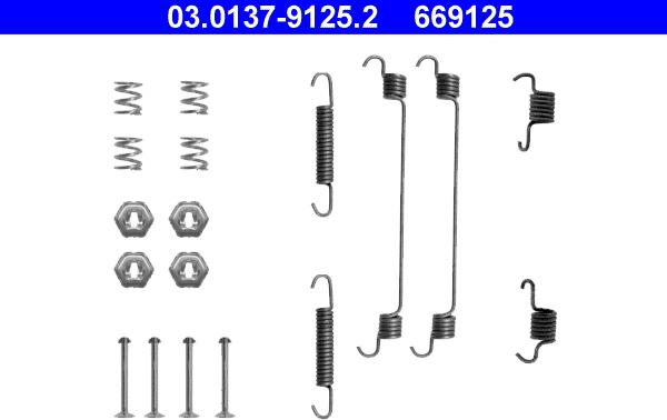 ATE 03.0137-9125.2 - Accessory Kit, brake shoes car-mod.net