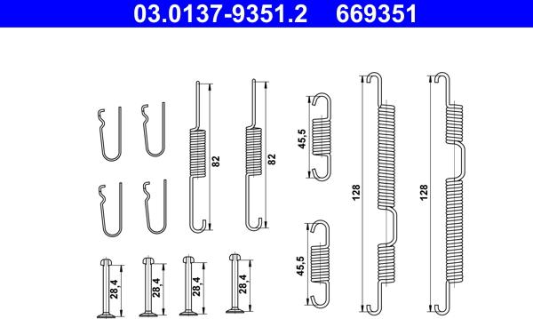 ATE 03.0137-9351.2 - Accessory Kit, brake shoes car-mod.net