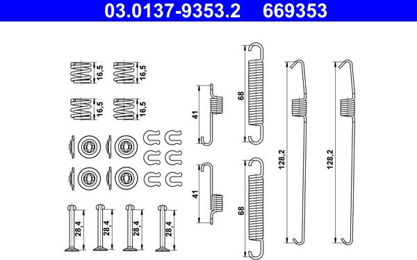 ATE 03.0137-9353.2 - Accessory Kit, brake shoes car-mod.net