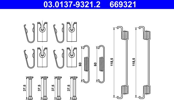 ATE 03.0137-9321.2 - Accessory Kit, brake shoes car-mod.net