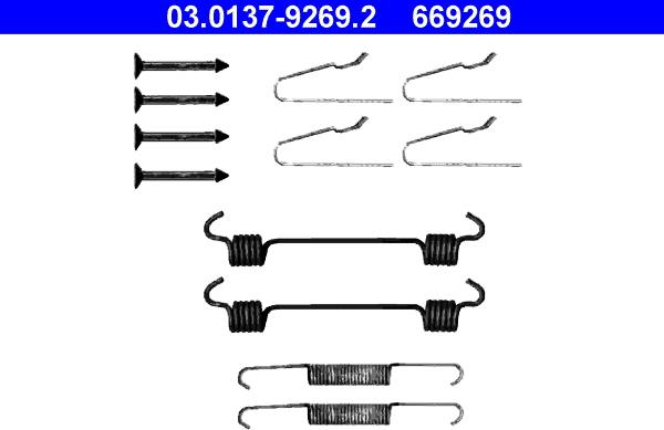ATE 03.0137-9269.2 - Accessory Kit, parking brake shoes car-mod.net