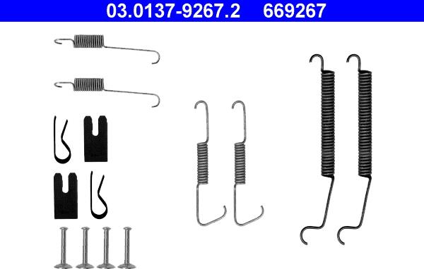ATE 03.0137-9267.2 - Accessory Kit, brake shoes car-mod.net