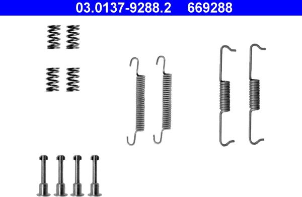 ATE 03.0137-9288.2 - Accessory Kit, parking brake shoes car-mod.net
