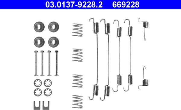 ATE 03.0137-9228.2 - Accessory Kit, brake shoes car-mod.net