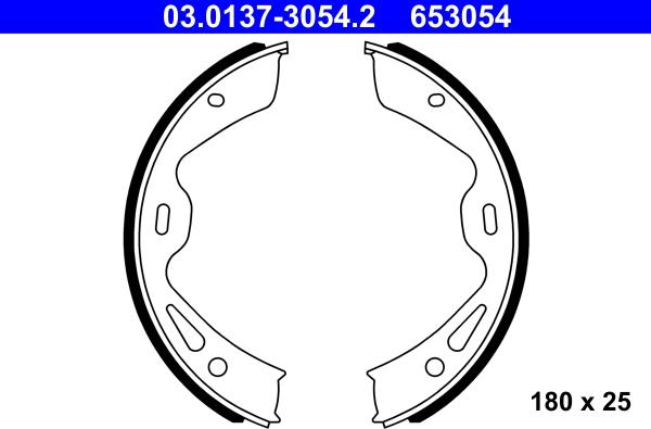 ATE 03.0137-3054.2 - Brake Shoe Set, parking brake car-mod.net