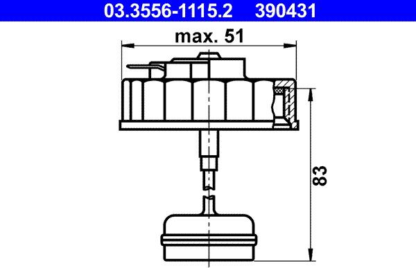 ATE 03.3556-1115.2 - Sealing Cap, brake fluid reservoir car-mod.net