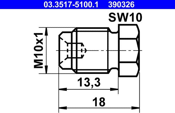 ATE 03.3517-5100.1 - Screw Plug, brake master cylinder car-mod.net