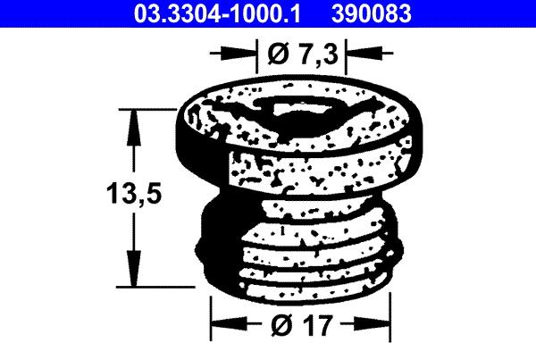 ATE 03.3304-1000.1 - Plug, brake fluid reservoir car-mod.net