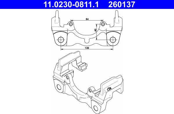 ATE 11.0230-0811.1 - Carrier, brake caliper car-mod.net