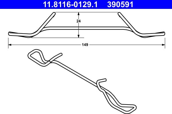 ATE 11.8116-0129.1 - Spring, brake caliper car-mod.net