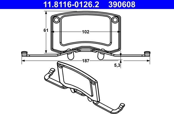 ATE 11.8116-0126.2 - Spring, brake caliper car-mod.net